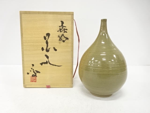 虫明焼　松本学造　花入